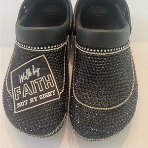 Faith-Inspired Blinged Crocs